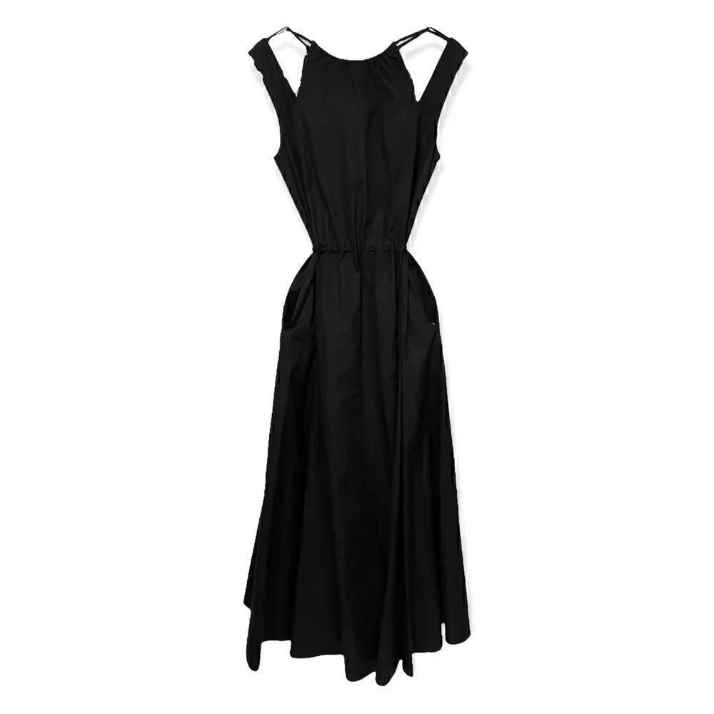 DEREK LAM Black Crew Neck Long Dress